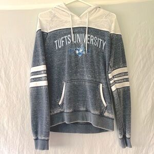 Tufts University Blue & White Light-weight College Hoodie Women’s Size S Small